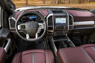 Interior appearance of the 2021 Ford F-250 available at Wyatt Johnson Ford