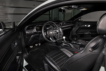 Interior appearance of the 2021 Ford Mustang available Wyatt Johnson Ford