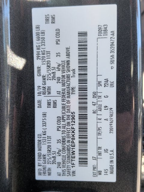 2019 Ford F-150 XL
