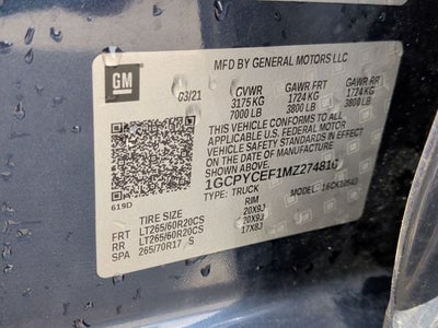 2021 Chevrolet Silverado 1500 Custom Trail Boss