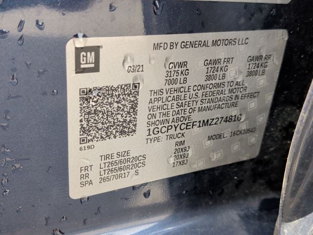 2021 Chevrolet Silverado 1500 Custom Trail Boss