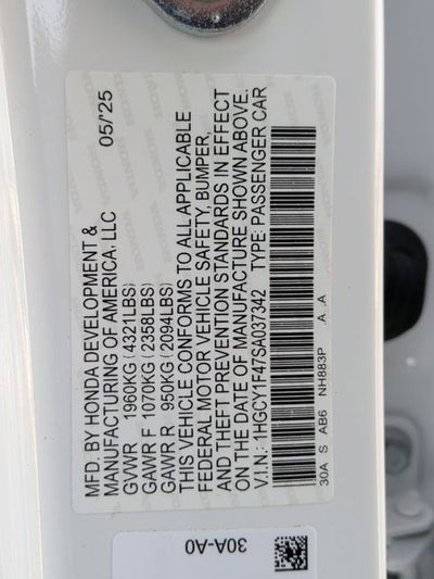 2025 Honda Accord SE