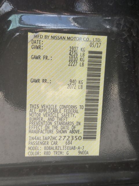 2017 Nissan Altima 2.5 SL