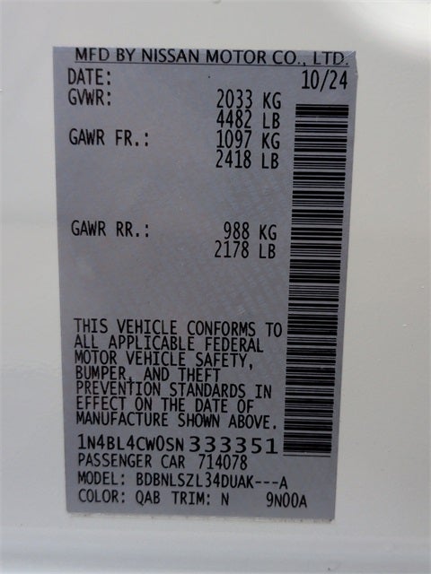 2025 Nissan Altima 2.5 SR