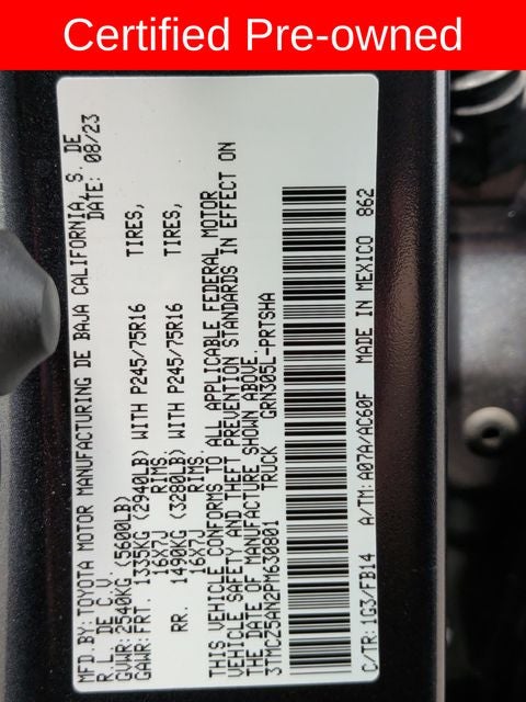 2023 Toyota Tacoma SR V6