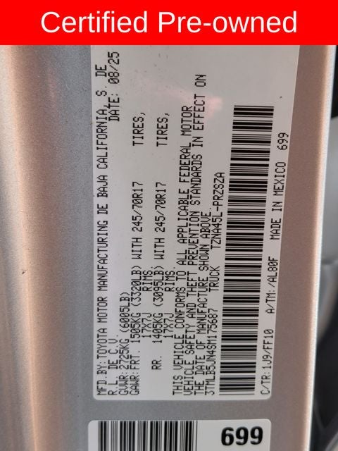2025 Toyota Tacoma SR5