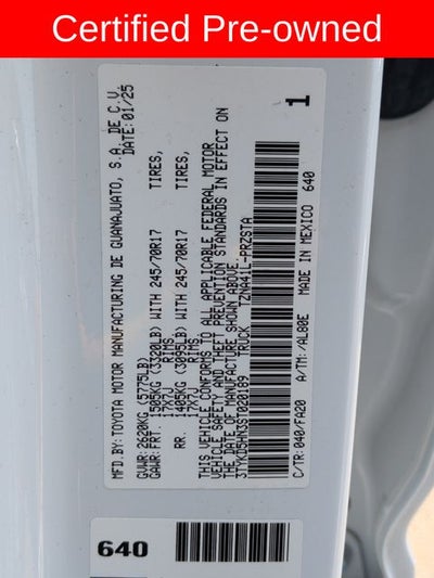 2025 Toyota Tacoma SR