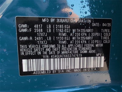 2025 Subaru Crosstrek Wilderness