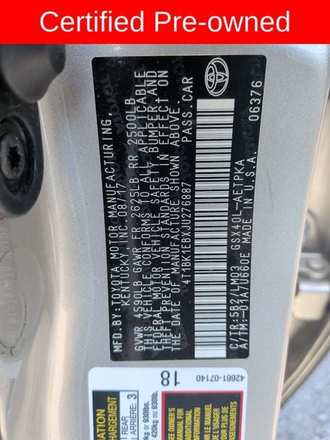 2018 Toyota Avalon Limited