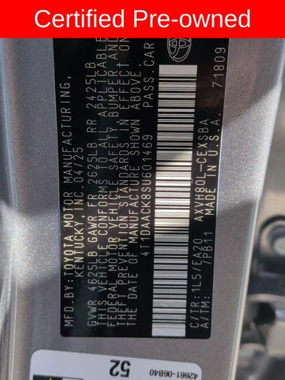 2025 Toyota Camry SE