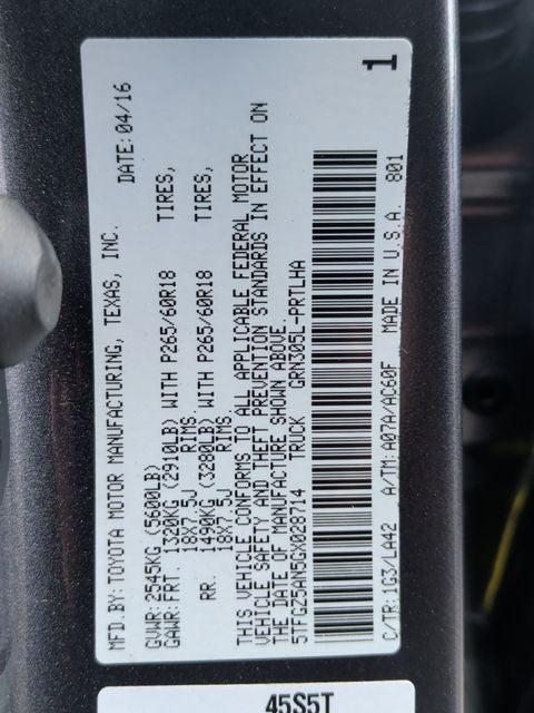 2016 Toyota Tacoma Limited V6
