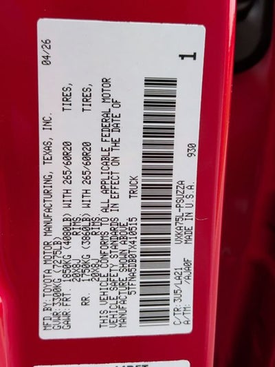 2026 Toyota Tundra Platinum