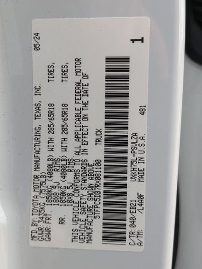 2024 Toyota Tundra Hybrid TRD Pro