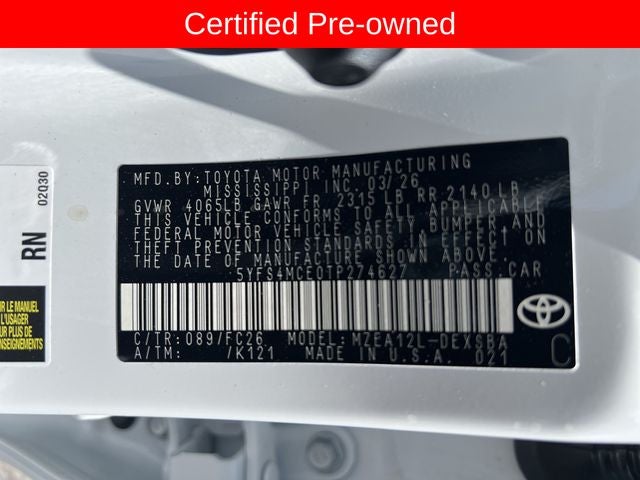 2026 Toyota Corolla SE
