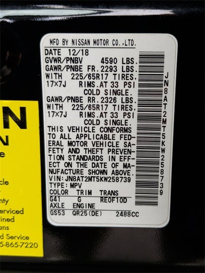 2019 Nissan Rogue SV