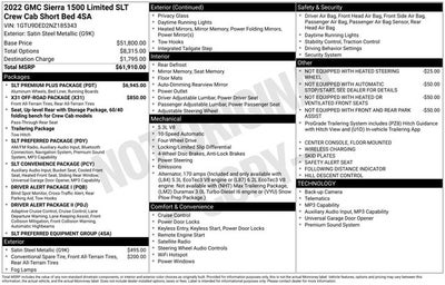 2022 GMC Sierra 1500 Limited SLT