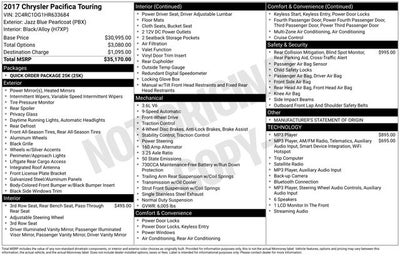 2017 Chrysler Pacifica Touring