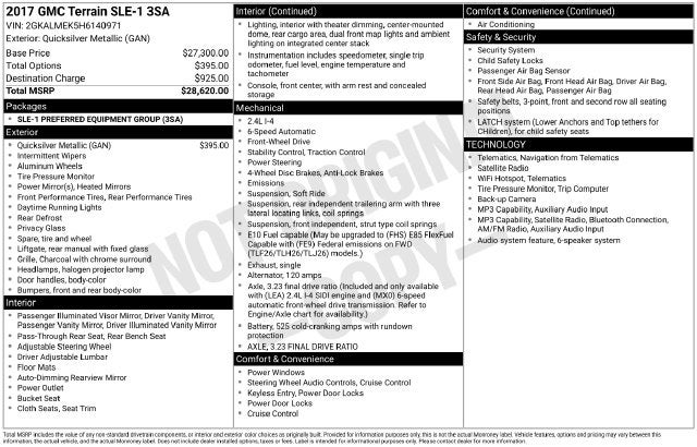2017 GMC Terrain SLE-1