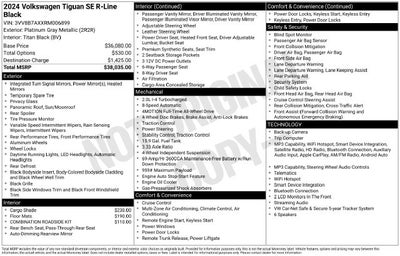 2024 Volkswagen Tiguan 2.0T SE R-Line Black