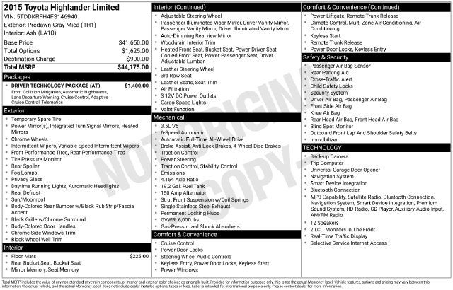 2015 Toyota Highlander Limited