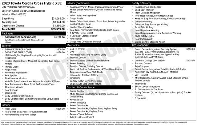 2023 Toyota Corolla Cross Hybrid XSE