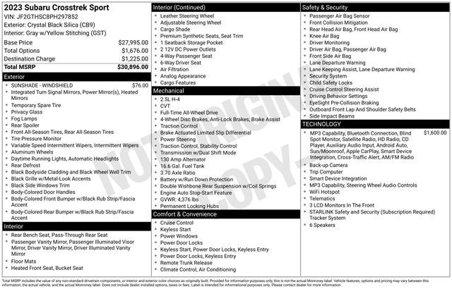 2023 Subaru Crosstrek Sport