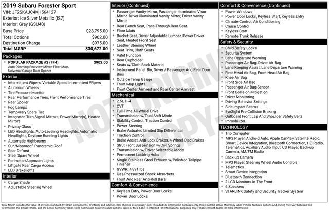 2019 Subaru Forester Sport
