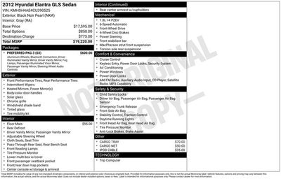 2012 Hyundai Elantra GLS