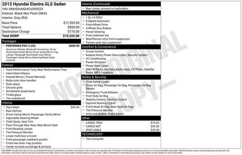 2012 Hyundai Elantra GLS