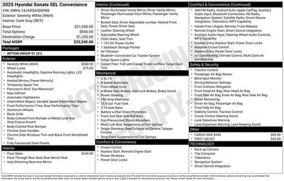 2025 Hyundai Sonata SEL Convenience