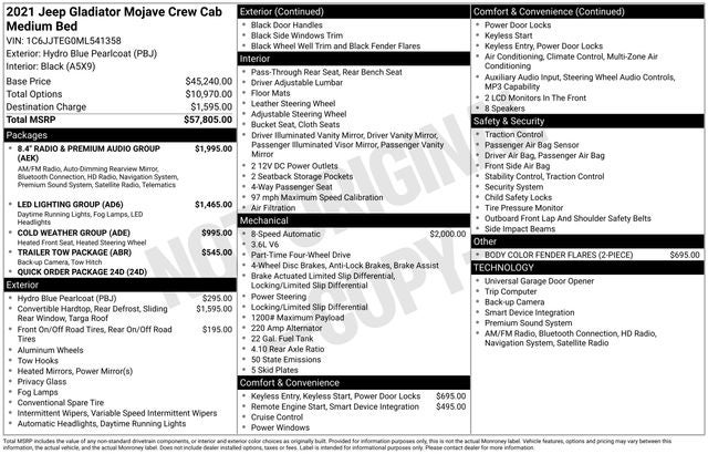 2021 Jeep Gladiator Mojave