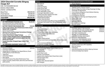 2024 Chevrolet Corvette Stingray 3LT