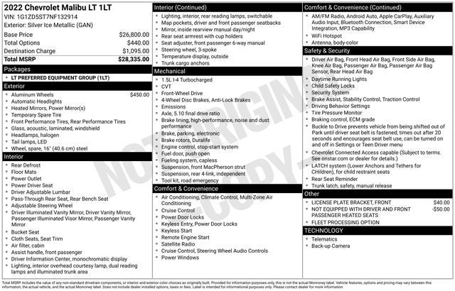 2022 Chevrolet Malibu LT