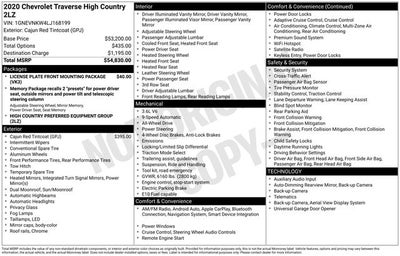 2020 Chevrolet Traverse High Country