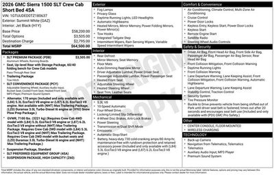 2026 GMC Sierra 1500 SLT