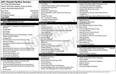 2021 Chrysler Pacifica Touring L