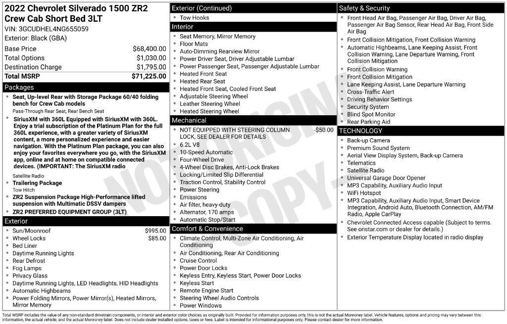2022 Chevrolet Silverado 1500 ZR2