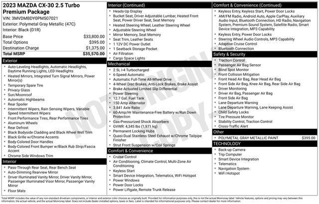 2023 Mazda Mazda CX-30 2.5 Turbo Premium Package