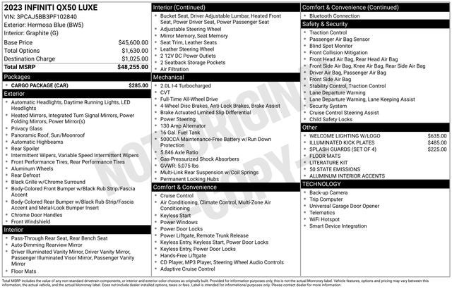 2023 INFINITI QX50 LUXE