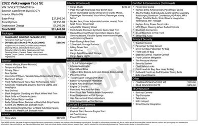 2022 Volkswagen Taos 1.5T SE