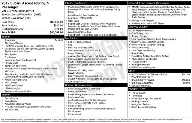 2019 Subaru Ascent Touring