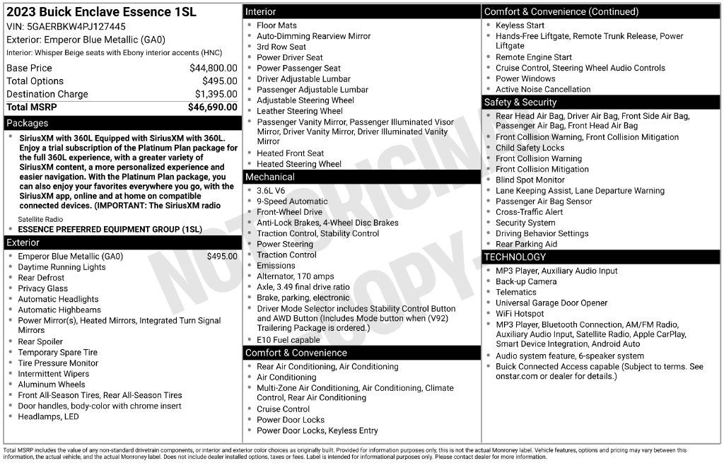 2023 Buick Enclave Essence