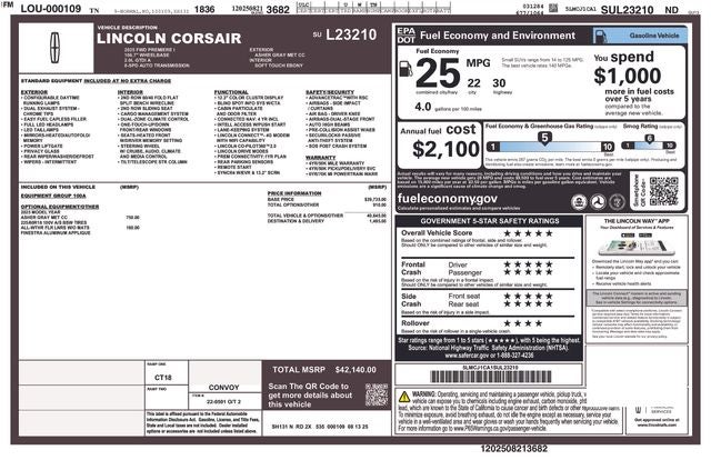 2025 Lincoln Corsair Premiere