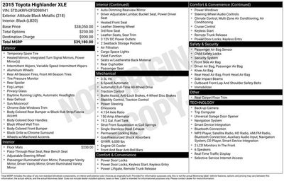 2015 Toyota Highlander XLE V6