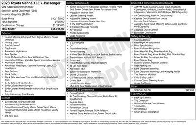 2023 Toyota Sienna XLE 7 Passenger