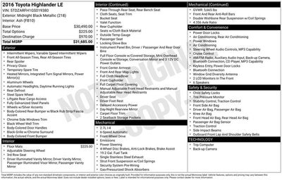 2016 Toyota Highlander LE
