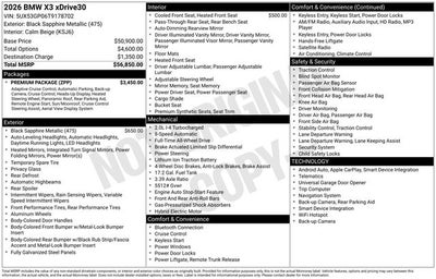 2026 BMW X3 30 xDrive