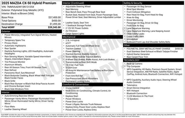 2025 Mazda Mazda CX-50 Hybrid Premium