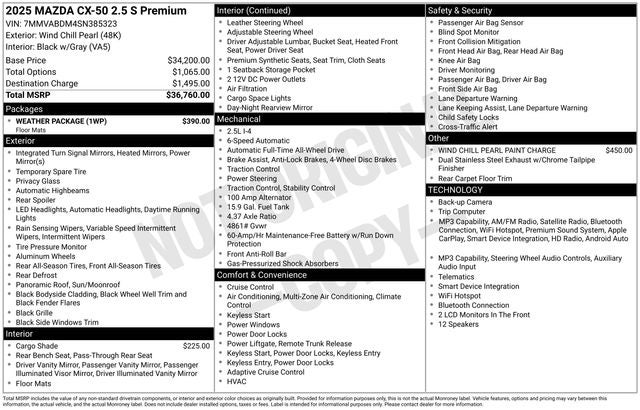 2025 Mazda Mazda CX-50 2.5 S Premium Package