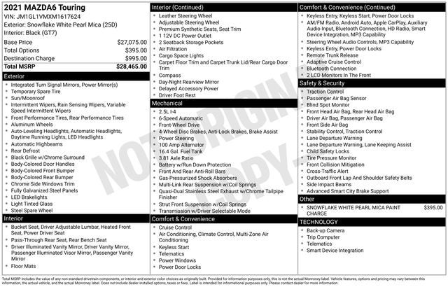 2021 Mazda Mazda6 Touring